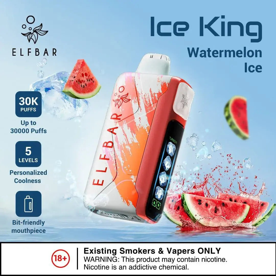 Elf Bar Ice King - 5 Level Adjustable Coolness - 30k Puffs
